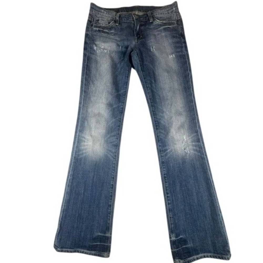 Citizens of Humanity Jeans Womens 29 Boho‎ 111 Low Waist Bootcut Blue Distressed
